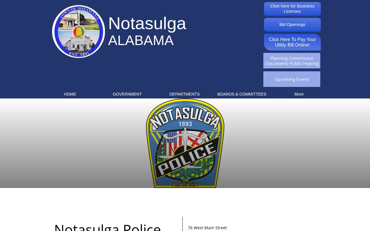 Notasulga Police Department source for Notasulga recent arrest records in Macon County
